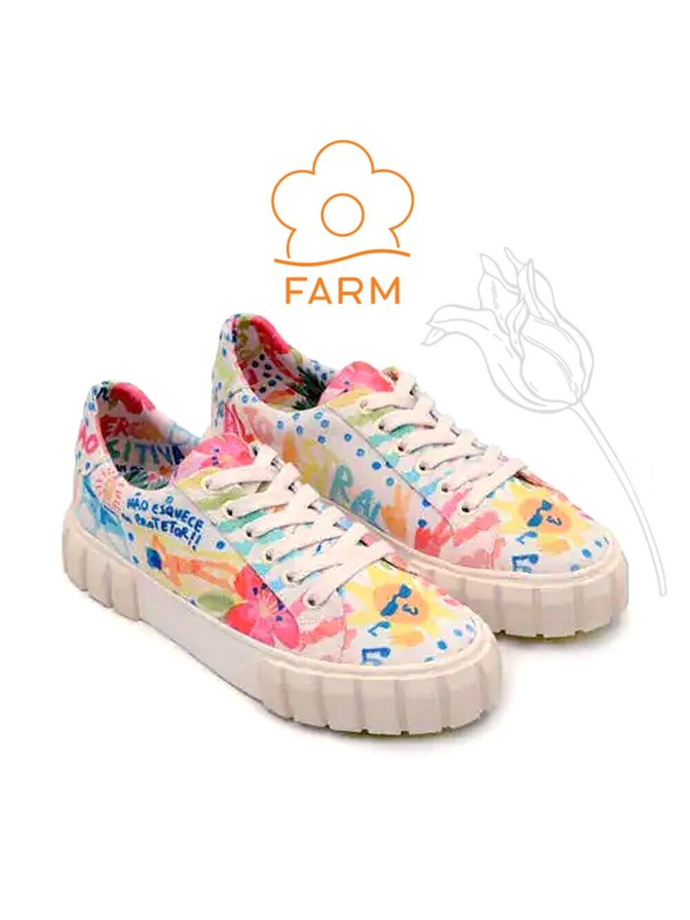 Farm Rio The a Sunny Day Flat Form Sneakers